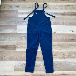 Lucy & Yak Women's Blue Organic Cotton Corduroy Front Pocket Dungarees Sz 8 Long
